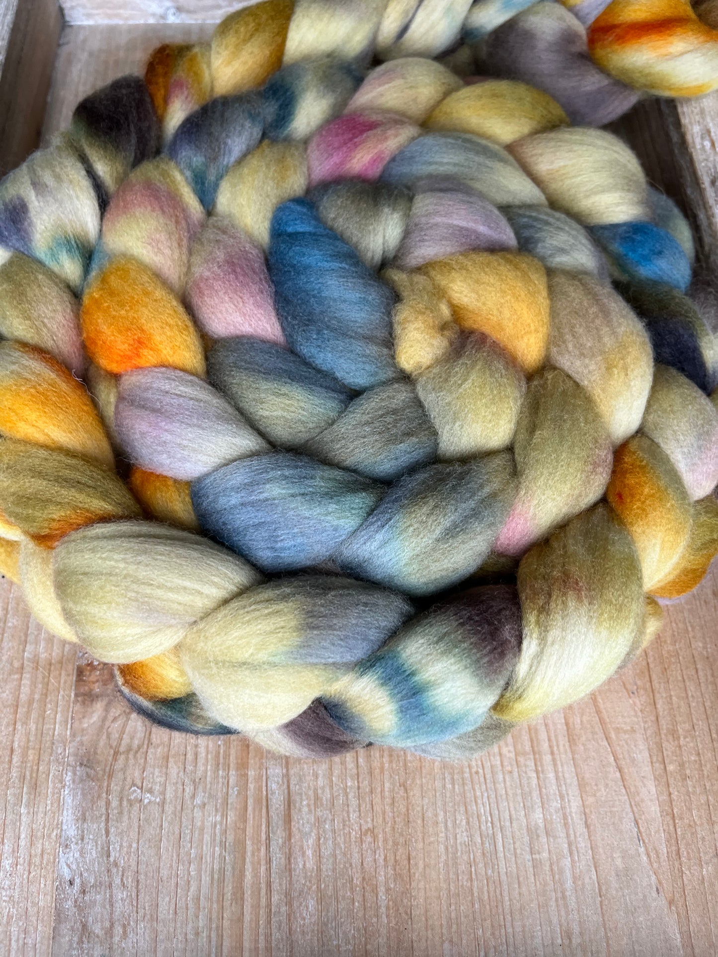 One of a Kind Batch - 100 grams of Spinning Fibre - Untreated Merino Wool 22 Micron - Hand Dyed Combed Top