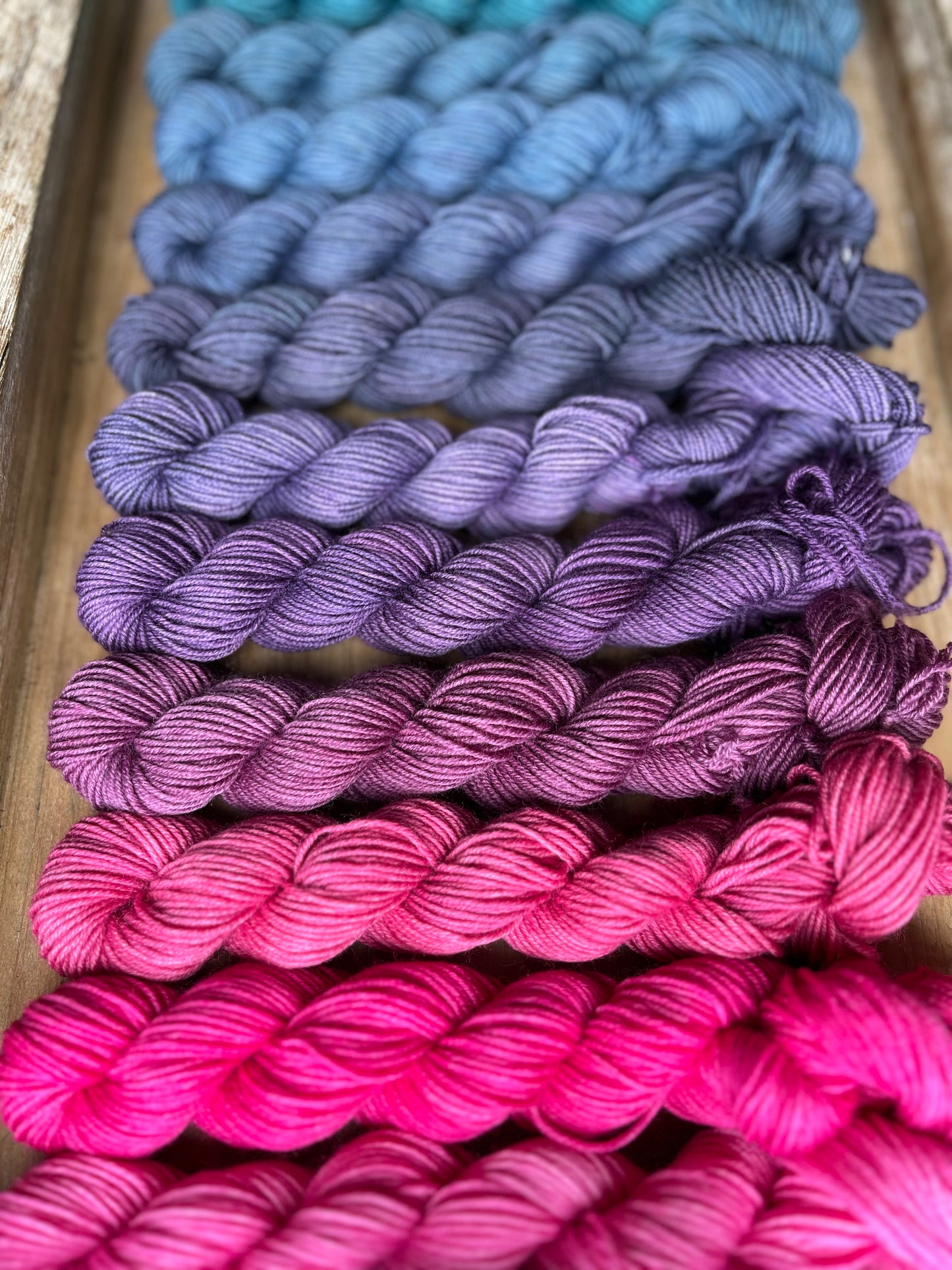 12 Skein Mini Yarn Fade - Squishy Sock Base