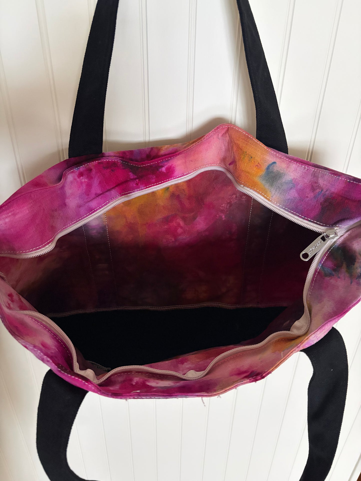 Ice Dyed Cotton Tote Bag