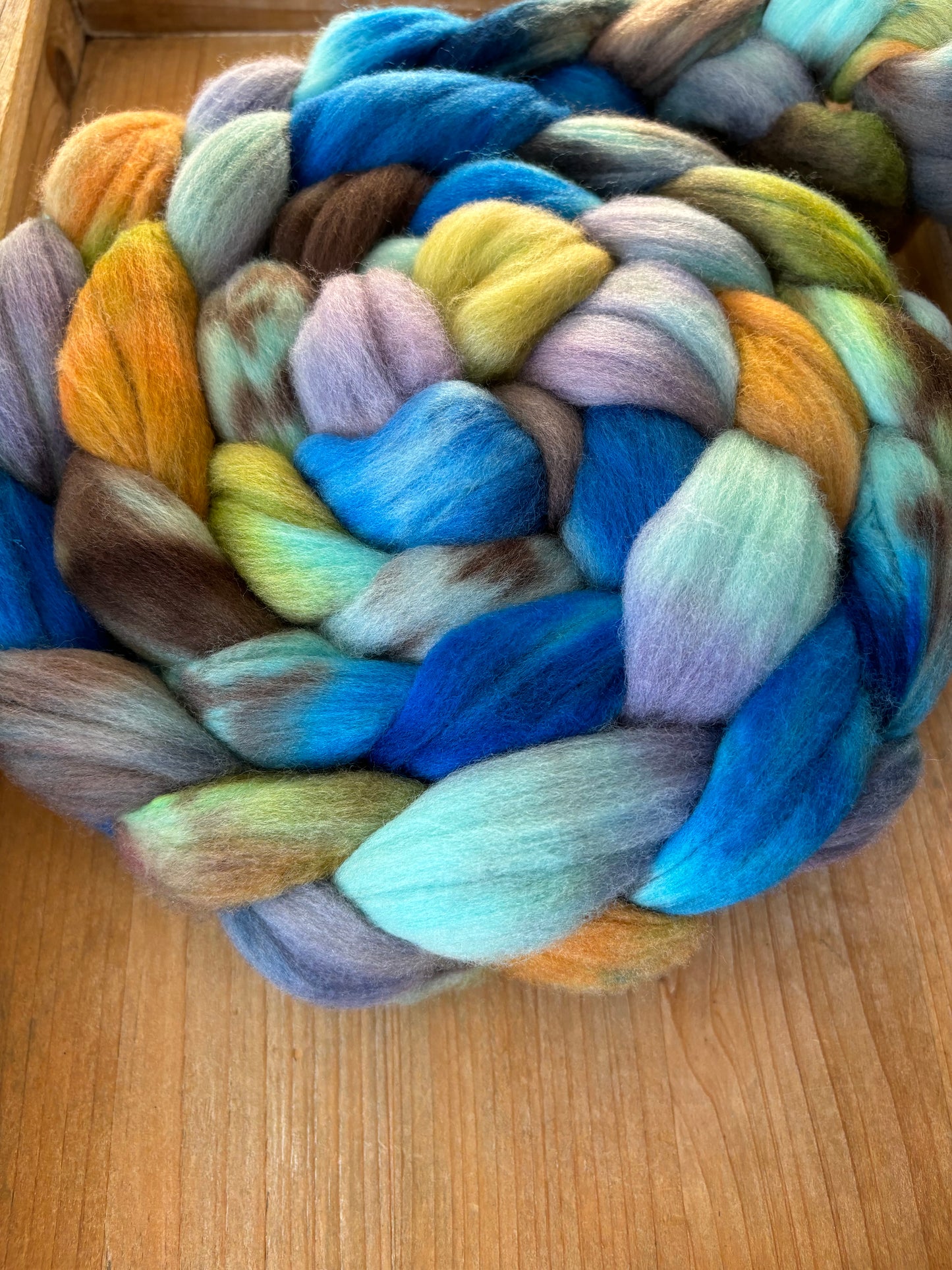 One of a Kind Batch - 100 grams of Spinning Fibre - Untreated Merino Wool 22 Micron - Hand Dyed Combed Top