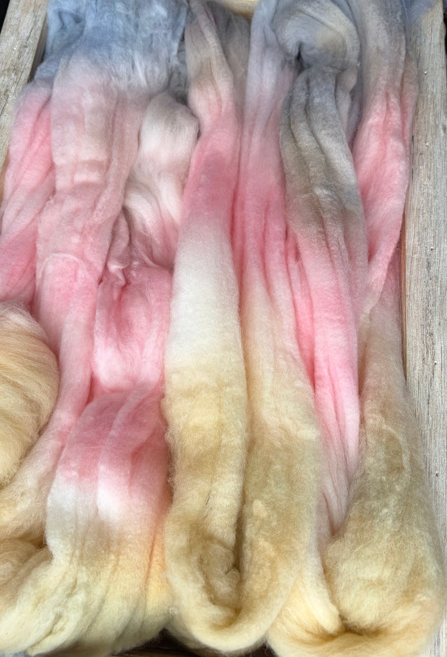 100% Superwash Merino Wool - 22 Micron - One of a Kind Batch - 100 grams of Spinning Fibre - Hand Dyed Combed Top
