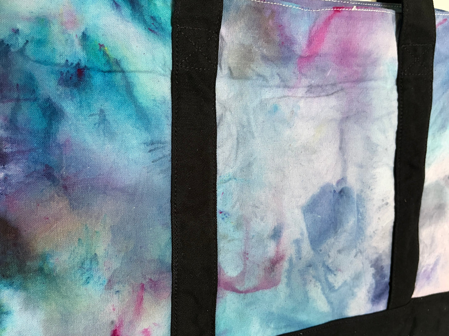 Ice Dyed Cotton Tote Bag