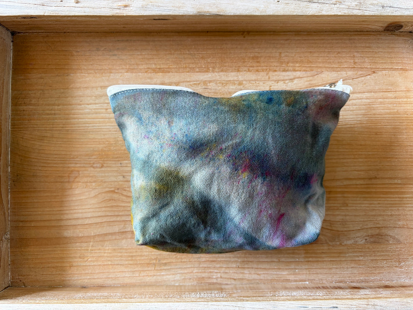 Ice Dyed Zipper Pouch