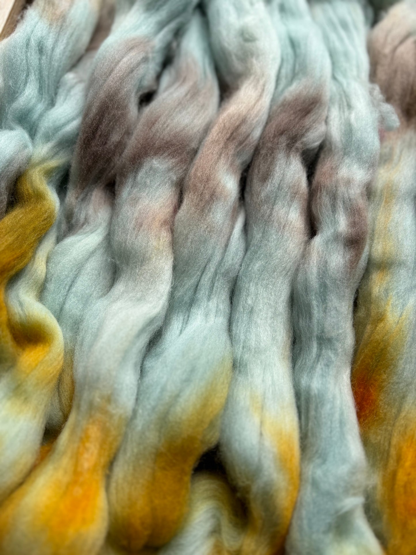 One of a Kind Batch - 100 grams of Spinning Fibre - Untreated Merino Wool 22 Micron - Hand Dyed Combed Top