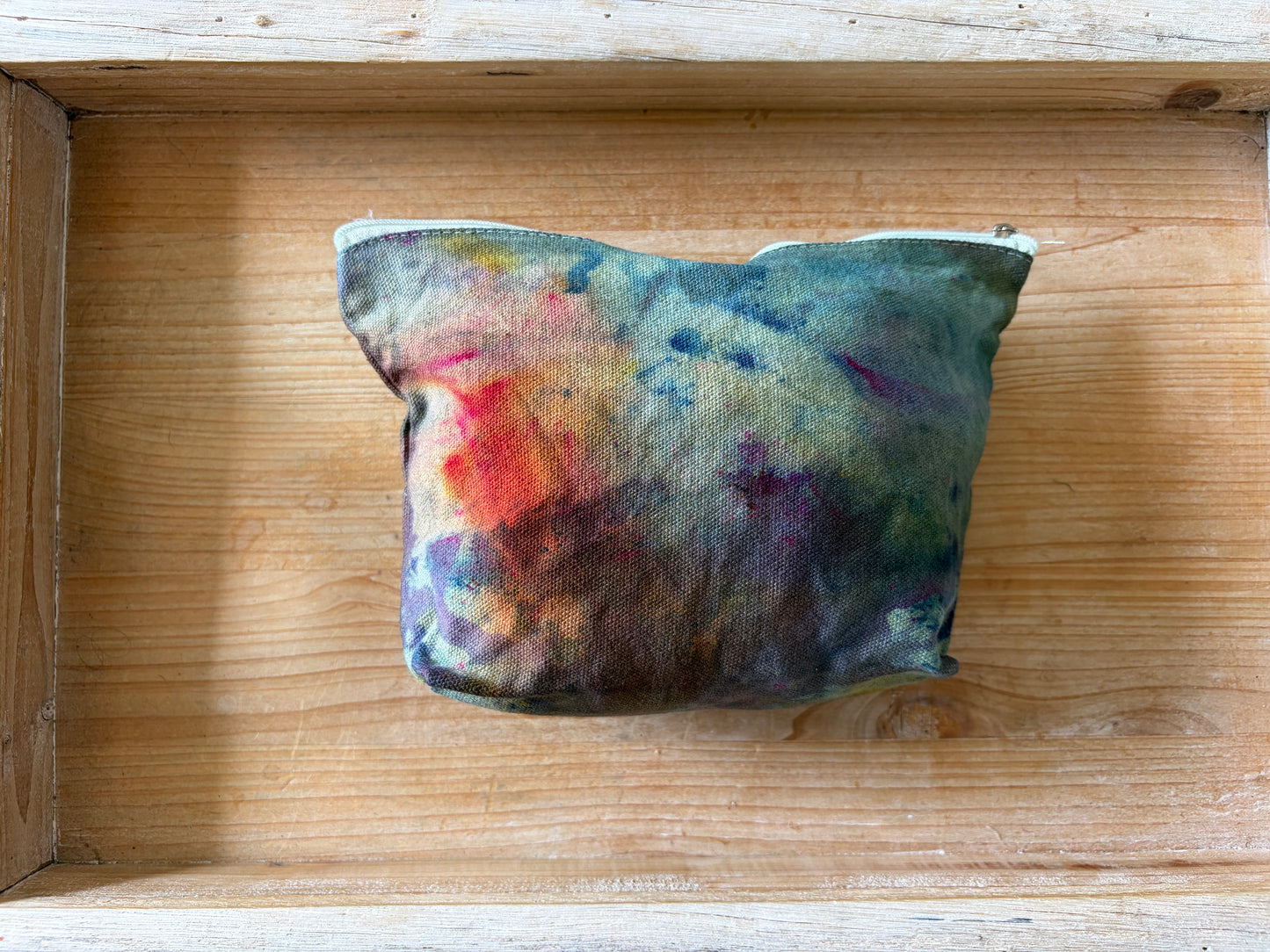 Ice Dyed Zipper Pouch