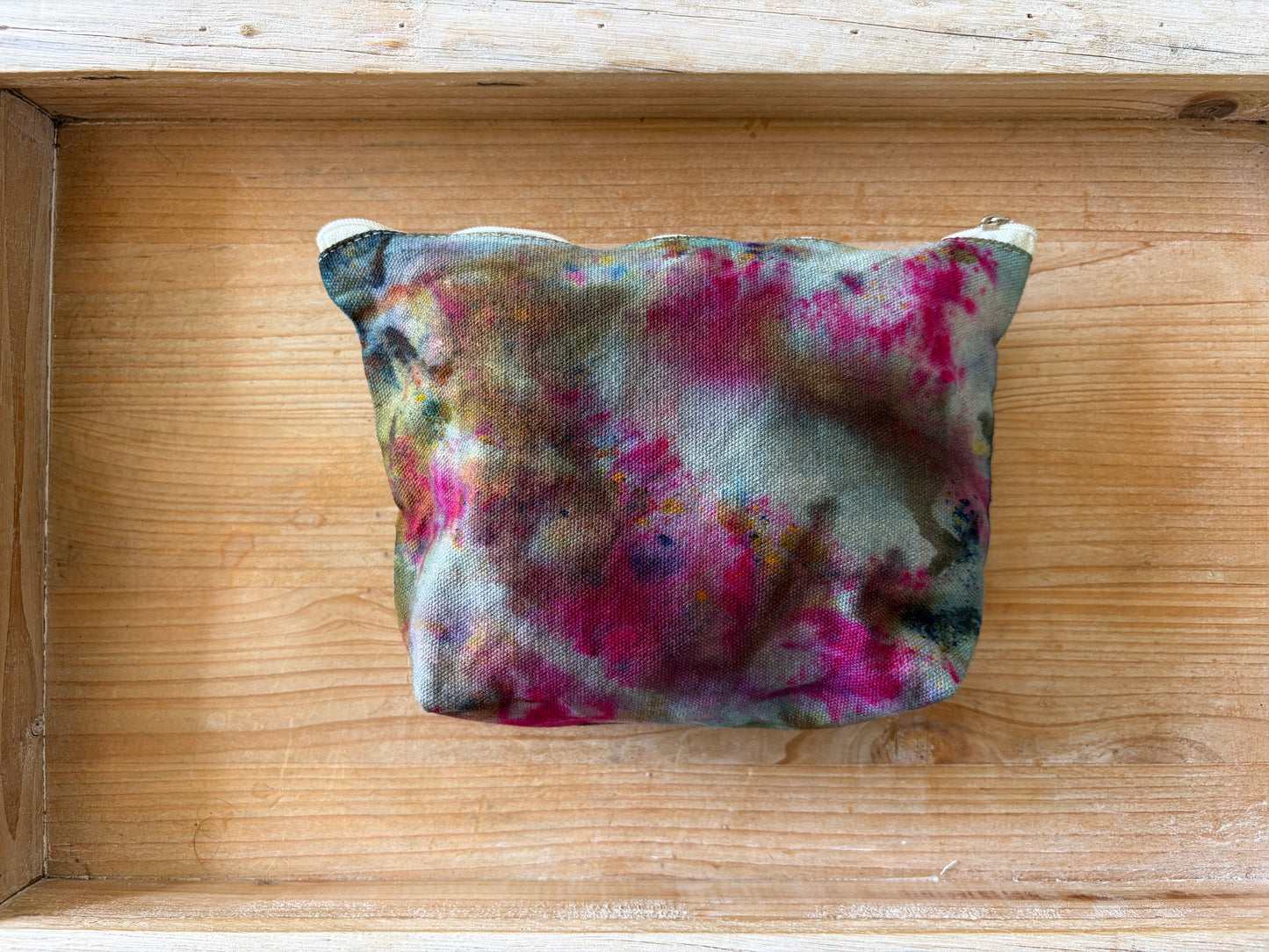 Ice Dyed Zipper Pouch