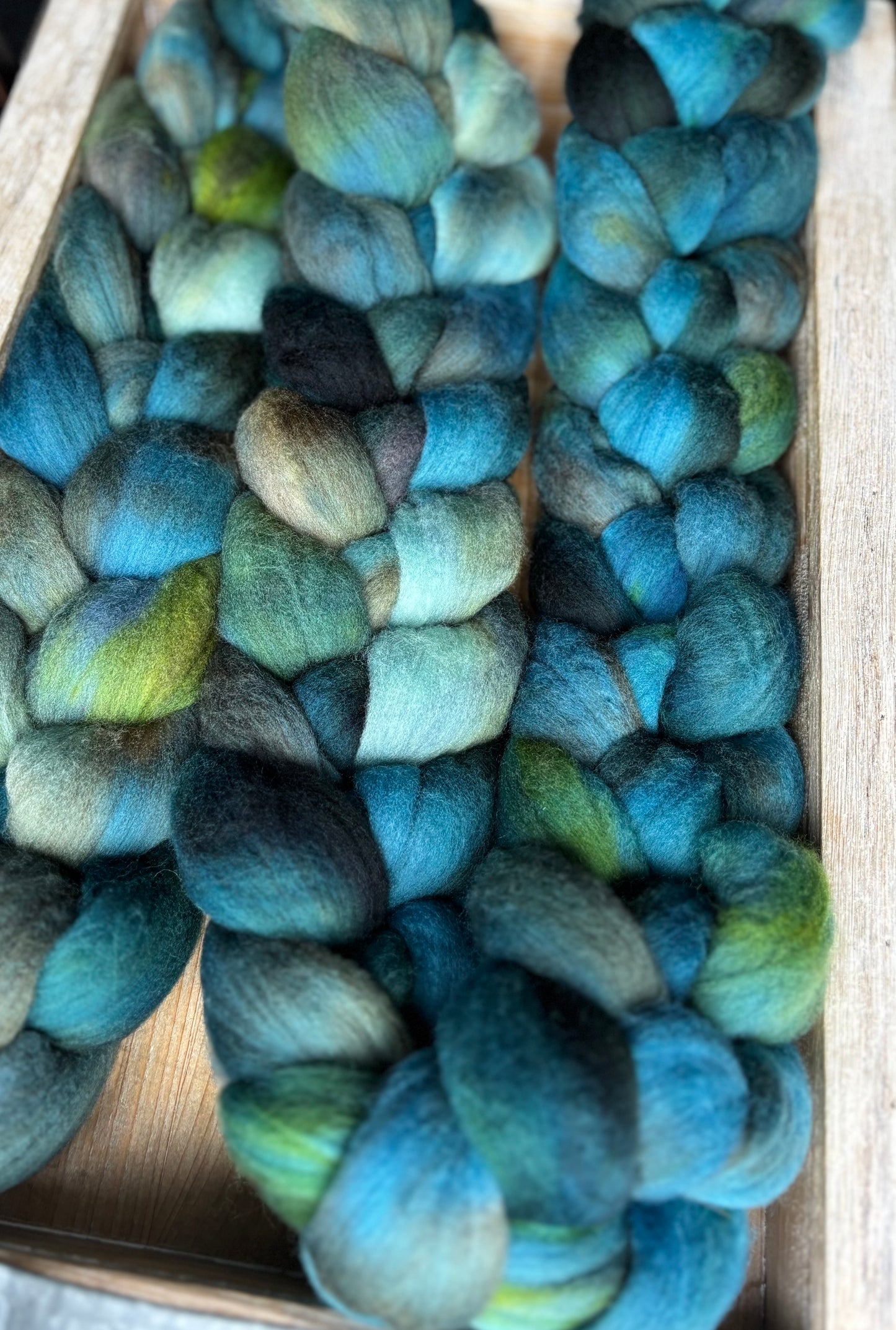 One of a Kind Batch - 100 grams of Spinning Fibre - Untreated Merino Wool 22 Micron - Hand Dyed Combed Top