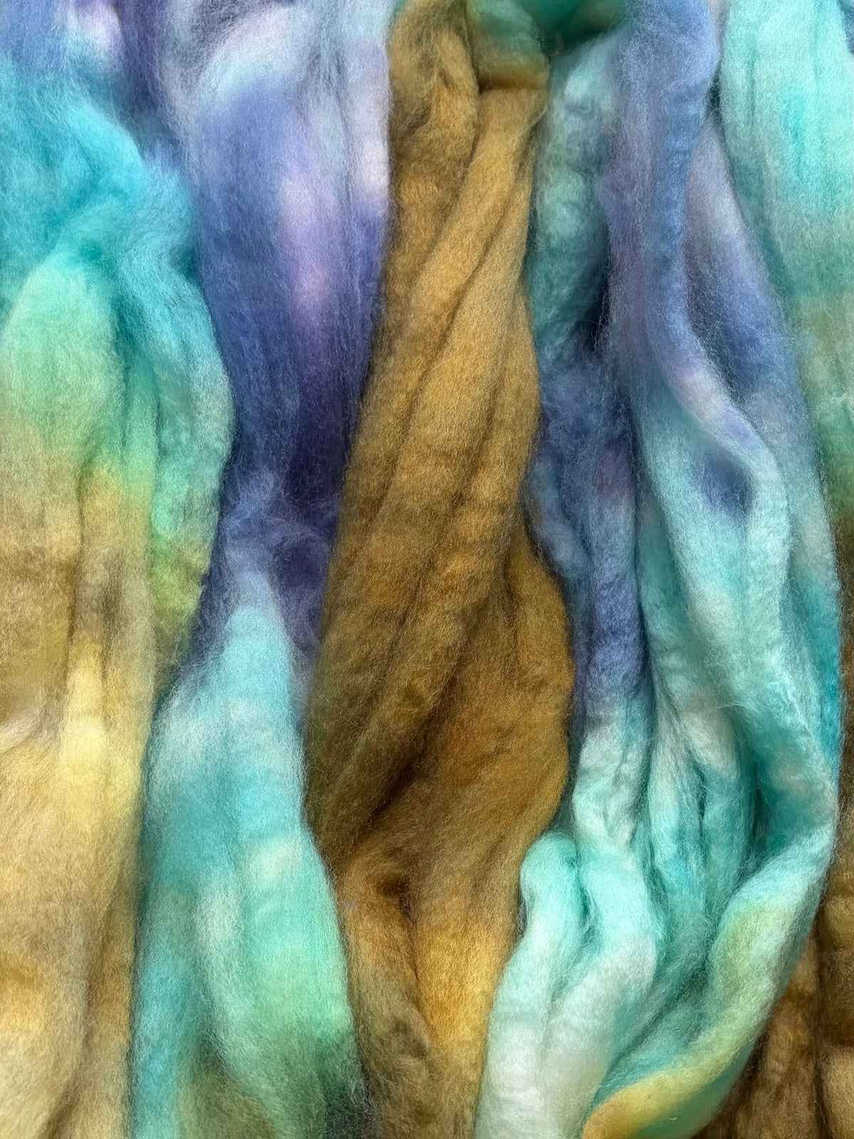 80% Superwash Merino Wool/ 10% Nylon/ 10% Cashmere - 18.5 Micron - One of a Kind Batch - 100 grams of Spinning Fibre - Hand Dyed Combed Top