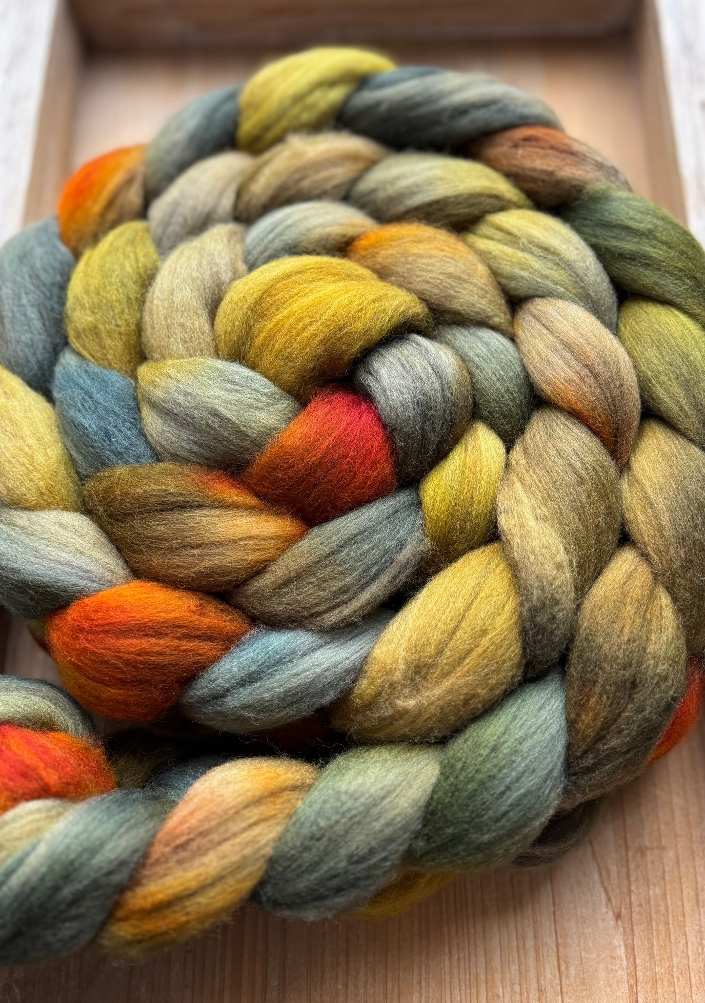 One of a Kind Batch - 100 grams of Spinning Fibre - Untreated Merino Wool 22 Micron - Hand Dyed Combed Top