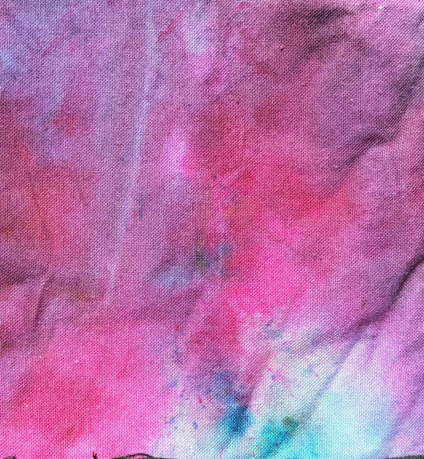 Ice Dyed Cotton Tote Bag
