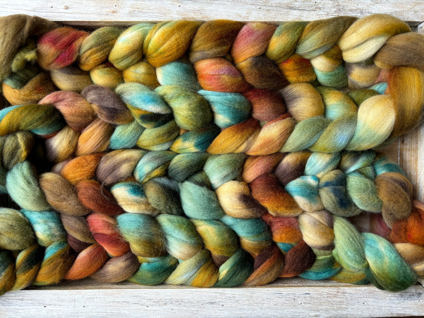 One of a Kind Batch - 100 grams of Spinning Fibre - Untreated Merino Wool 22 Micron - Hand Dyed Combed Top