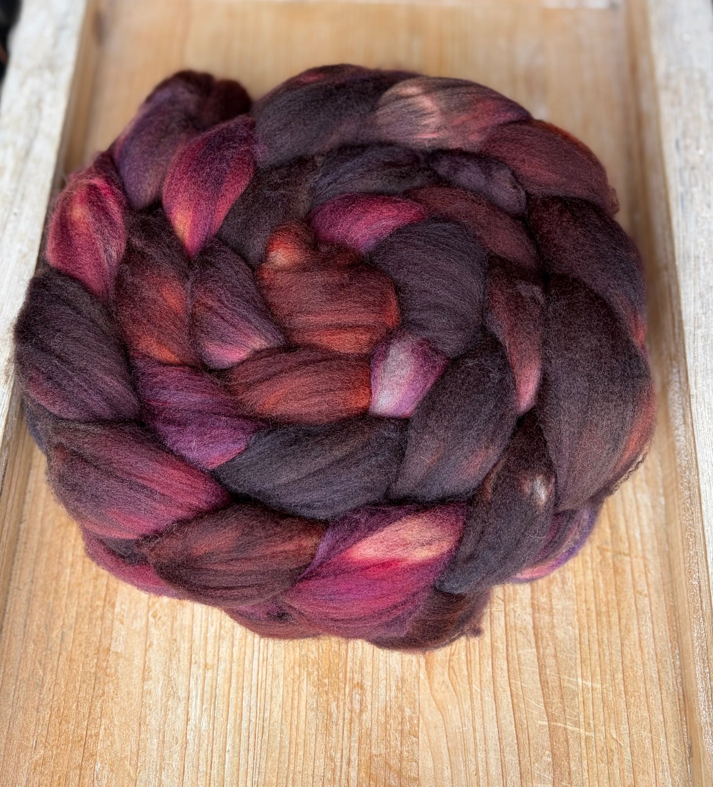 100% Superwash Merino Wool - 22 Micron - One of a Kind Batch - 100 grams of Spinning Fibre - Hand Dyed Combed Top