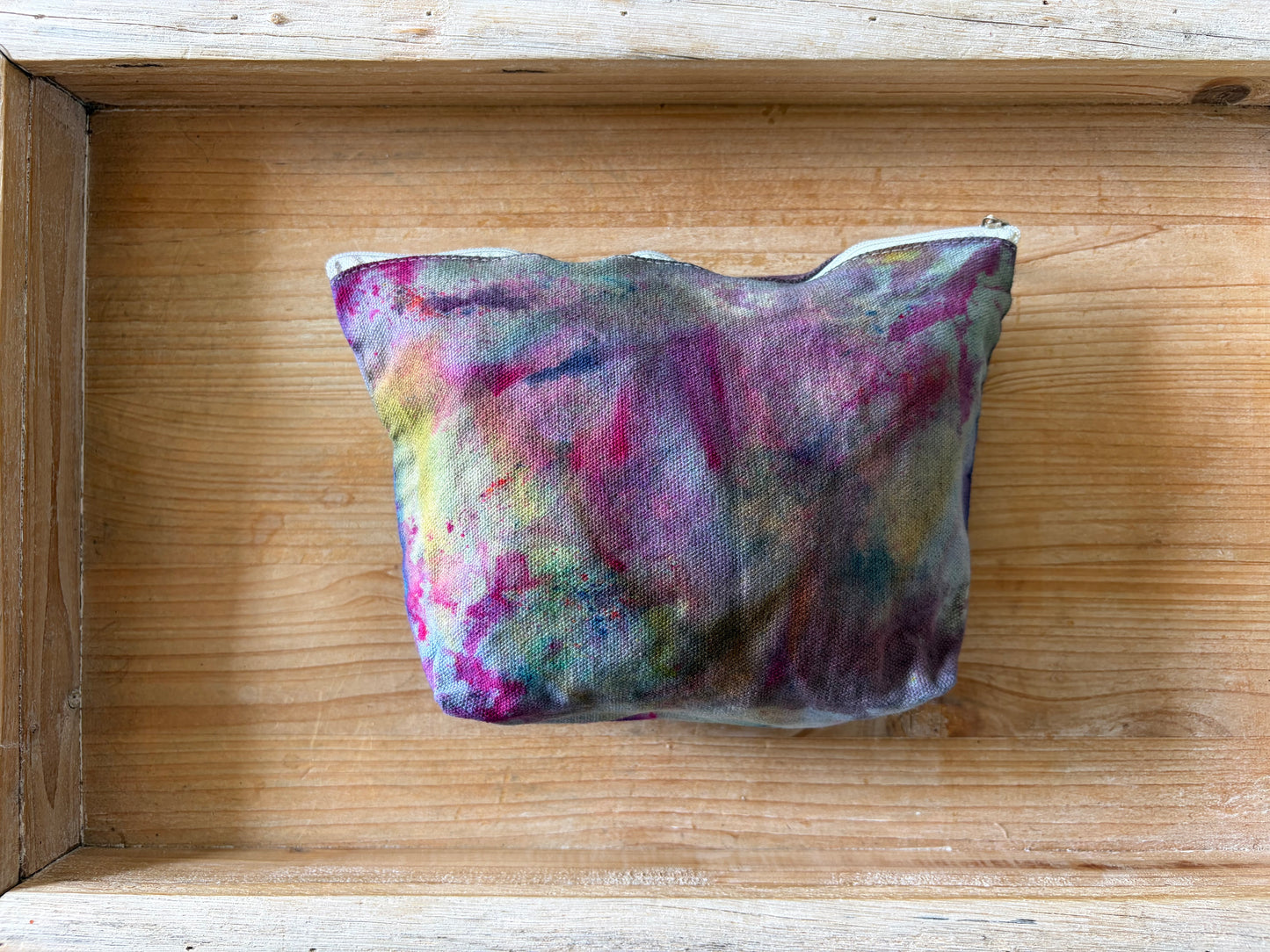 Ice Dyed Zipper Pouch