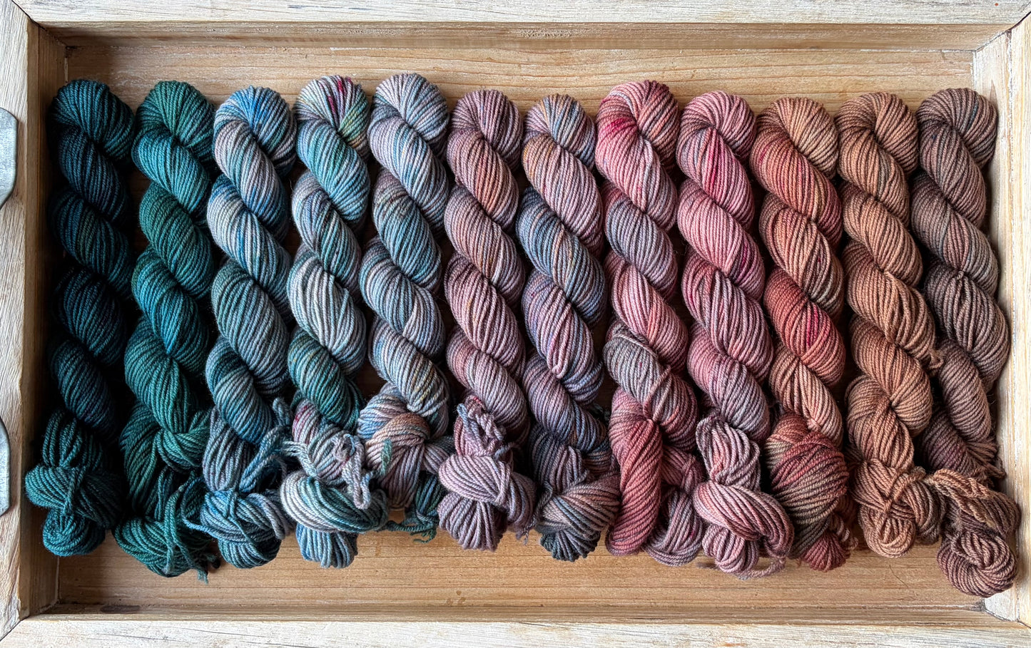 12 Skein Mini Yarn Fade - Squishy Sock Base