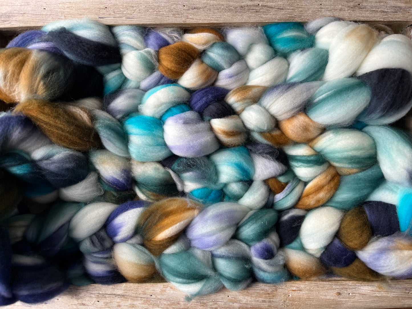 One of a Kind Batch - 100 grams of Spinning Fibre - Superwash Merino Wool 22 Micron - Hand Dyed Combed Top