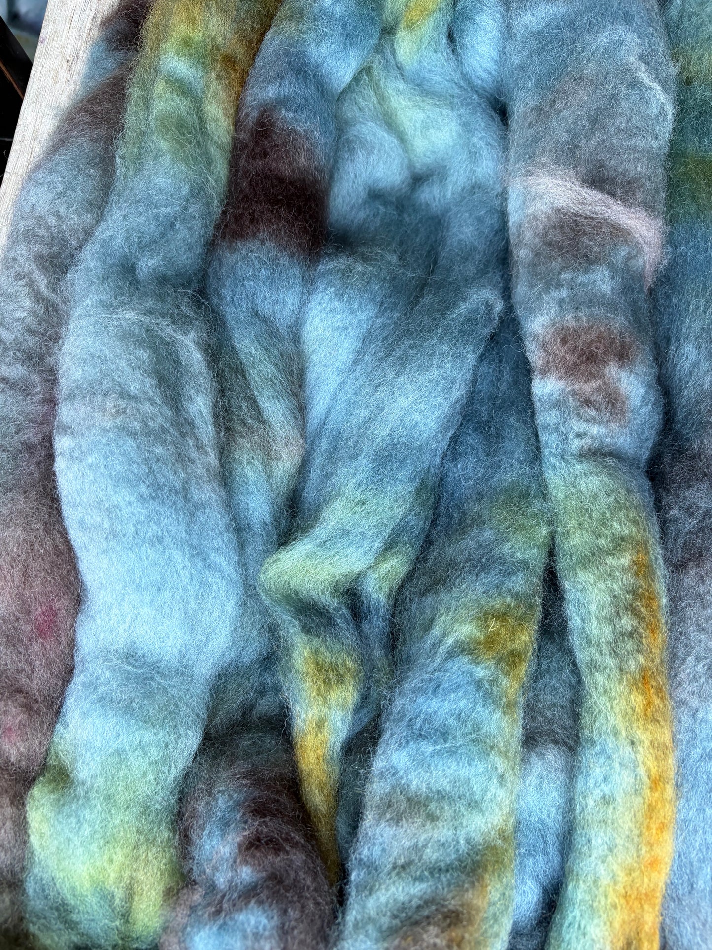 Bluefaced Leicester Wool - 26 Micron - One of a Kind Batch - 100 grams of Spinning Fibre - Hand Dyed Combed Top