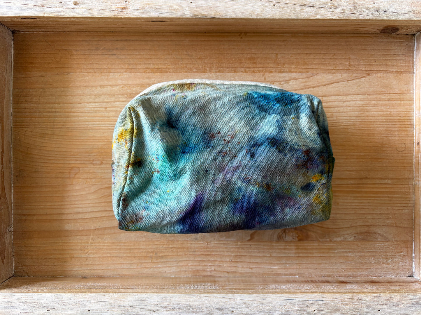 Ice Dyed Zipper Pouch