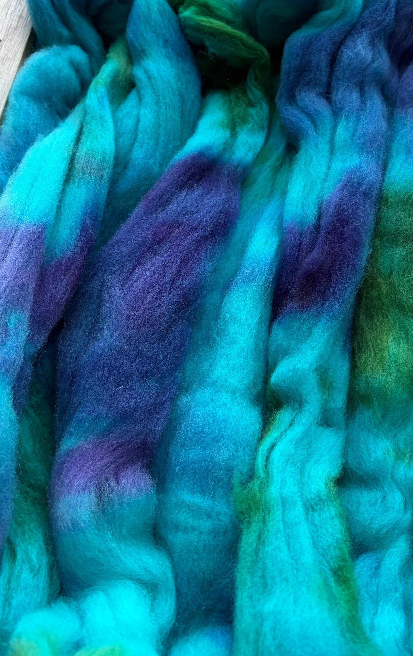 Targhee - 23 Micron - One of a Kind Batch - 100 grams of Spinning Fibre - Hand Dyed Combed Top