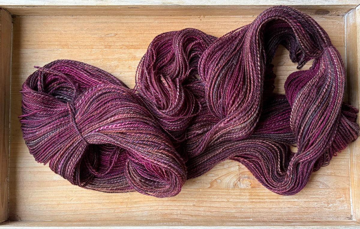 Hand Spun Yarn - 80% Superwash Merino and 20% Nylon Wool