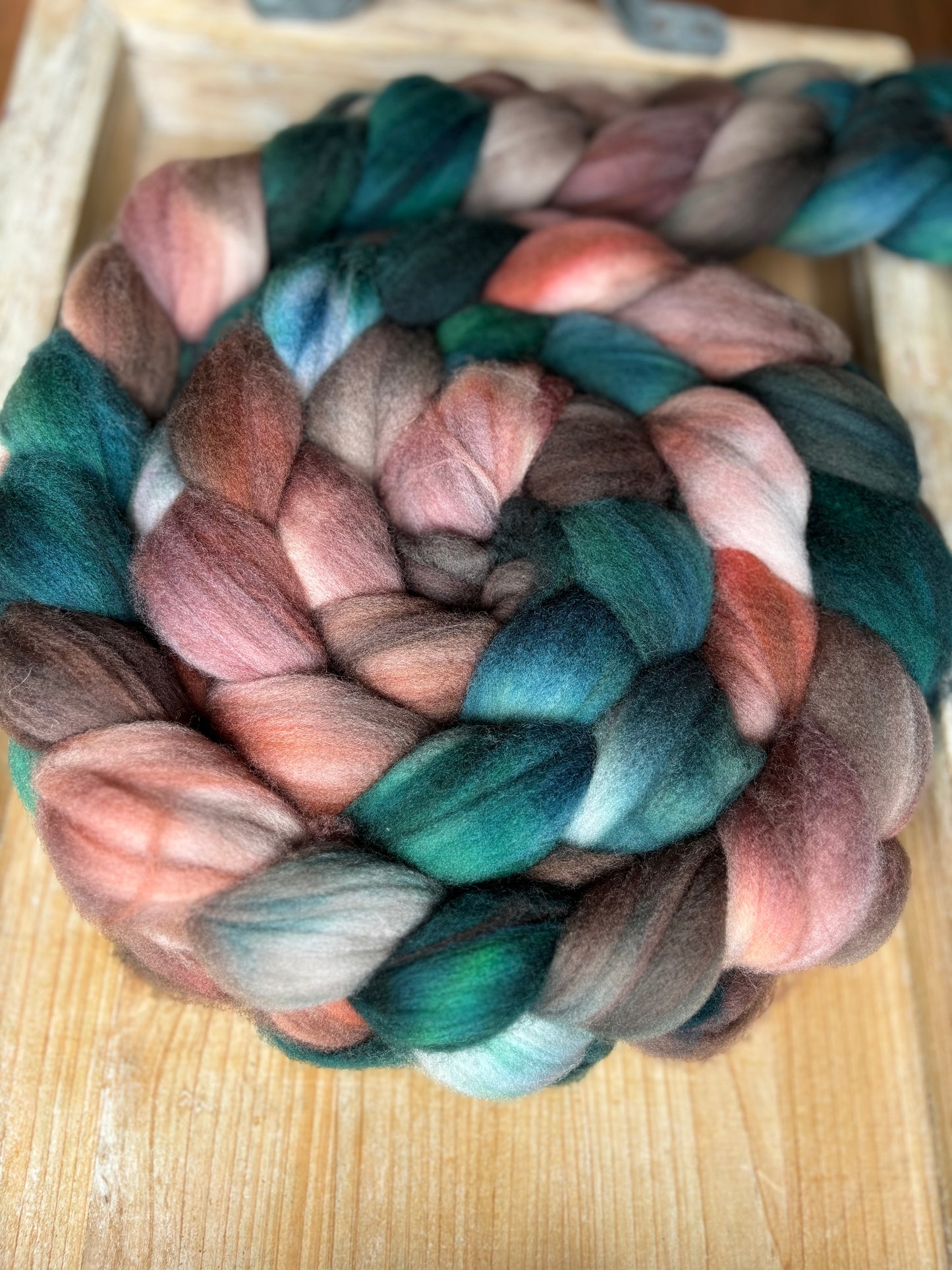 One of a Kind Batch - 100 grams of Spinning Fibre - Superwash Merino Wool 22 Micron - Hand Dyed Combed Top