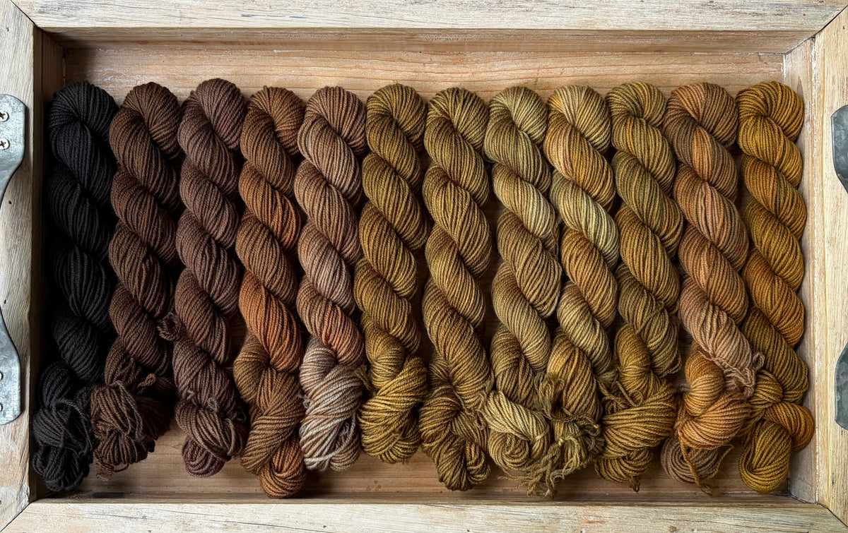 12 Skein Mini Yarn Fade - Squishy Sock Base