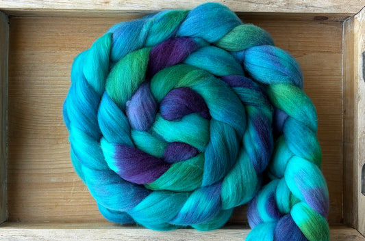 Targhee - 23 Micron - One of a Kind Batch - 100 grams of Spinning Fibre - Hand Dyed Combed Top