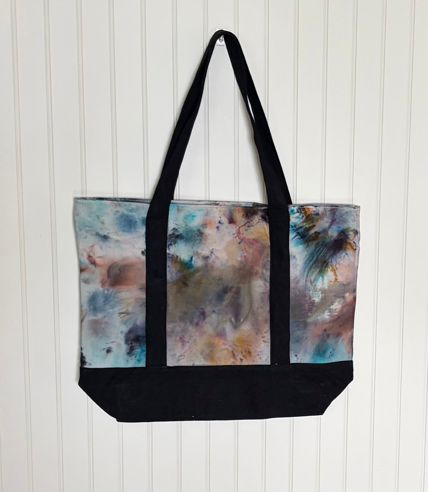 Ice Dyed Cotton Tote Bag