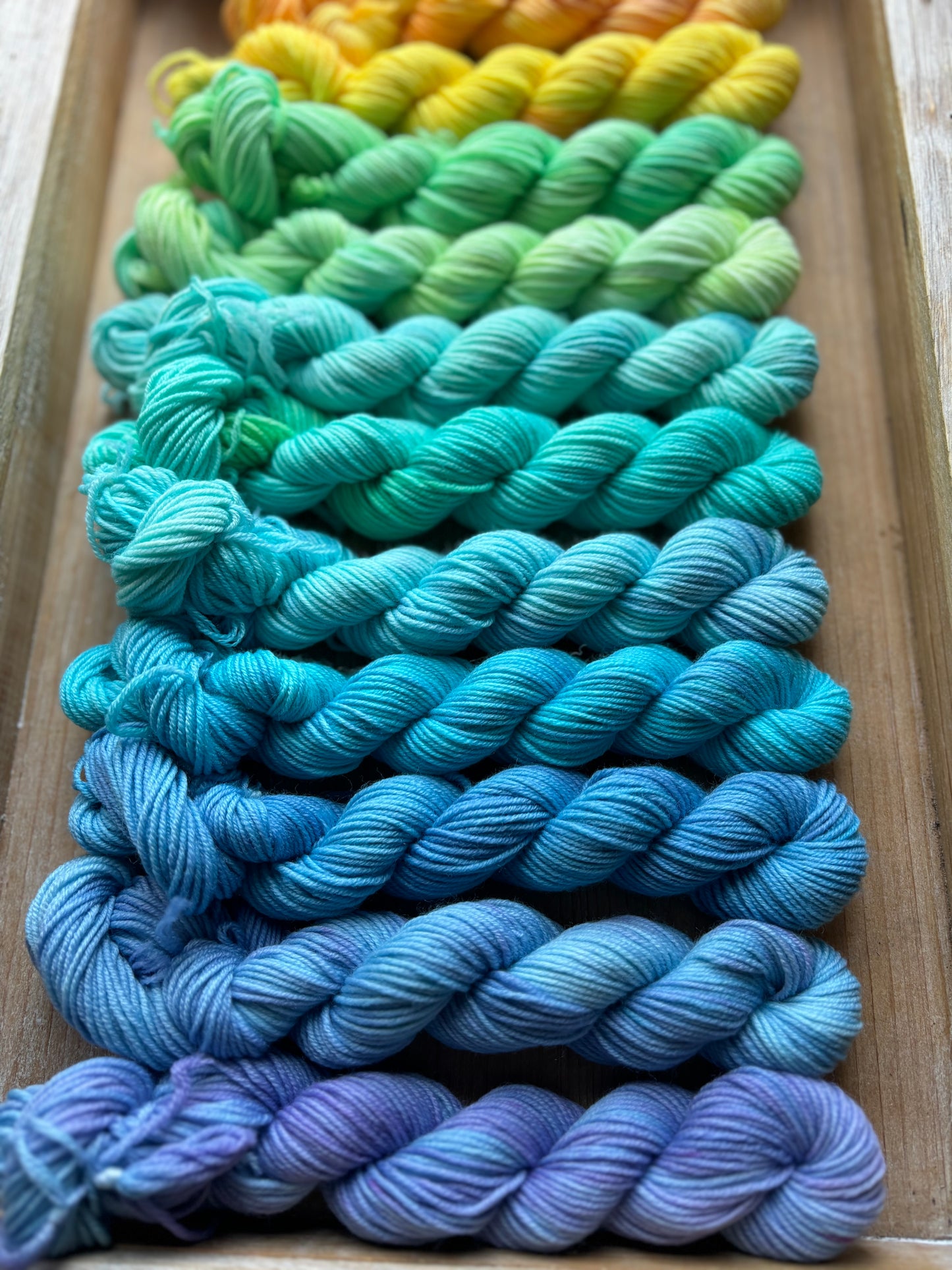 24 Skein Mini Yarn Fade - Squishy Sock Base