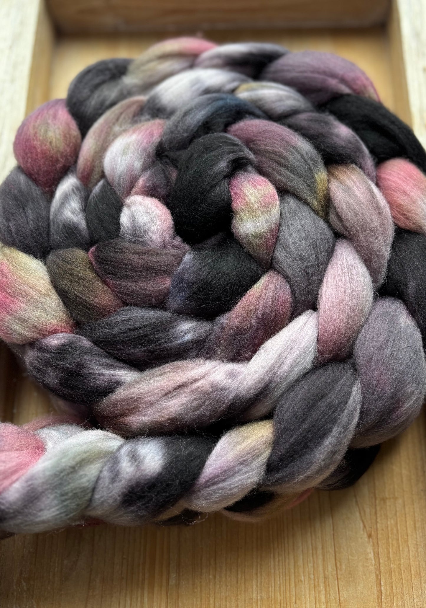 One of a Kind Batch - 100 grams of Spinning Fibre - Untreated Merino Wool 22 Micron - Hand Dyed Combed Top