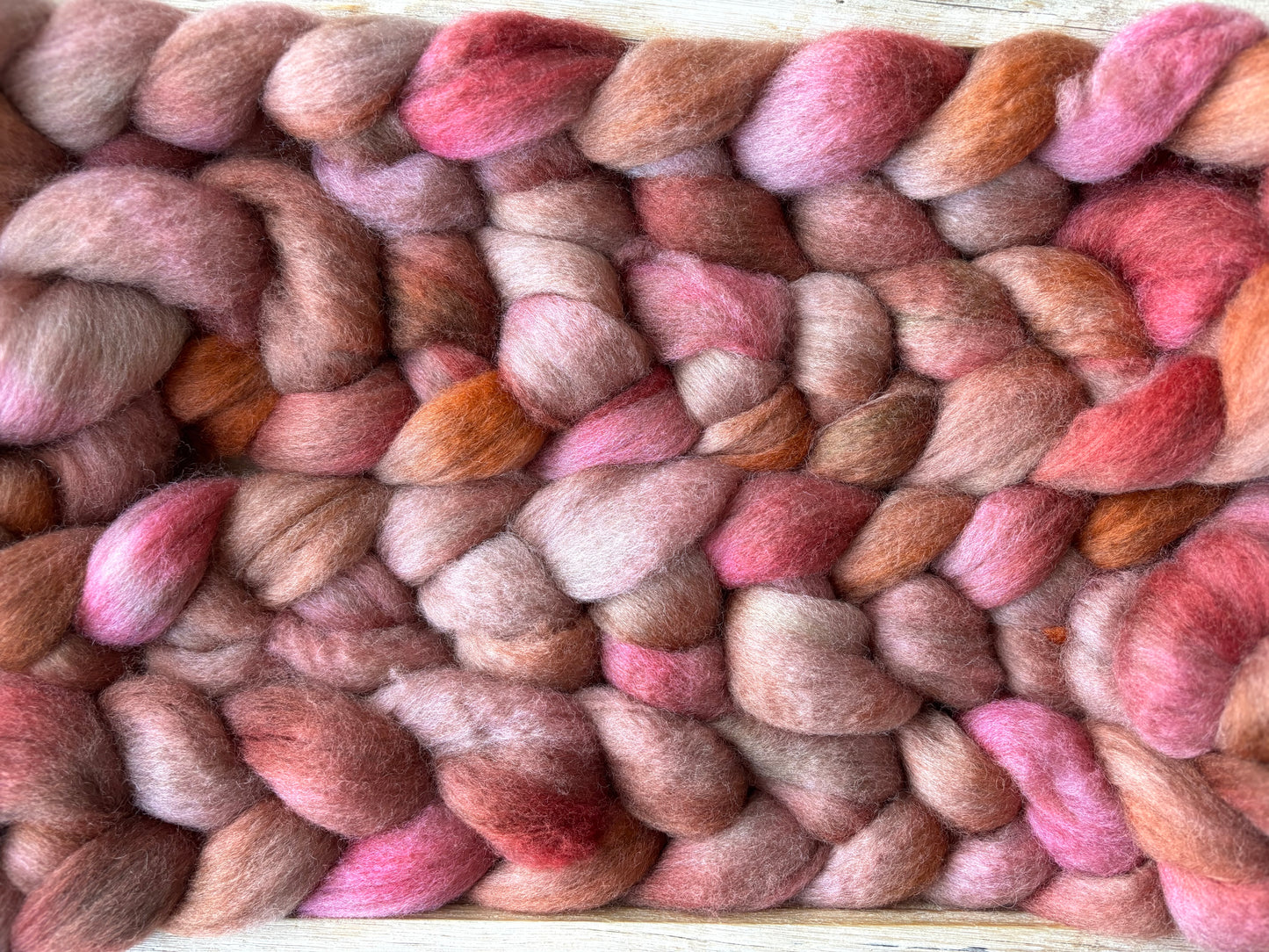 One of a Kind Batch - 100 grams of Spinning Fibre - Bluefaced Leicester Wool - 26 Micron - Hand Dyed Combed Top