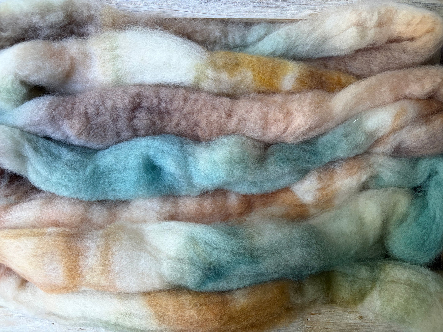 Bluefaced Leicester Wool - 26 Micron - One of a Kind Batch - 100 grams of Spinning Fibre - Hand Dyed Combed Top