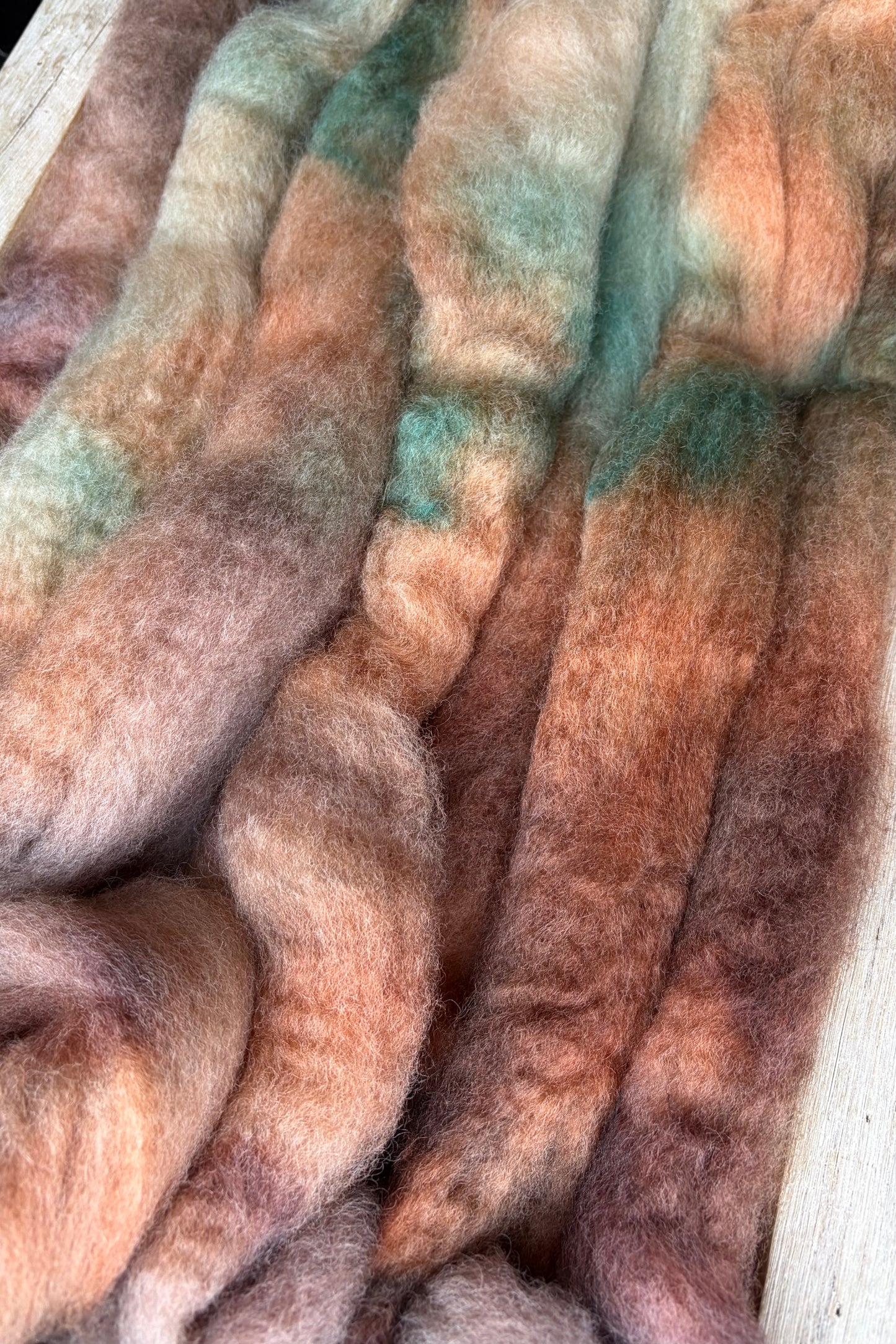 Bluefaced Leicester Wool - 26 Micron - One of a Kind Batch - 100 grams of Spinning Fibre - Hand Dyed Combed Top