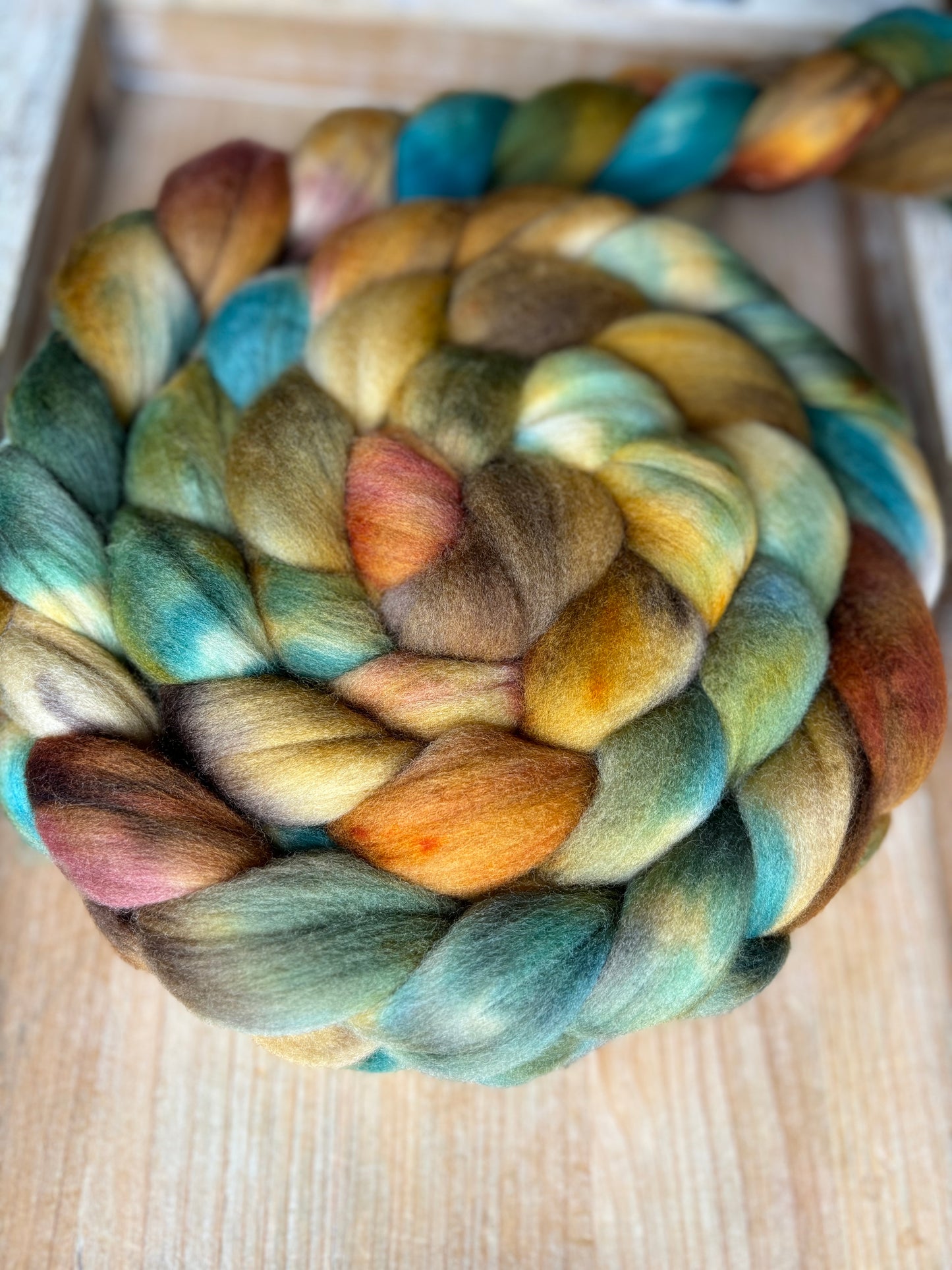 One of a Kind Batch - 100 grams of Spinning Fibre - Untreated Merino Wool 22 Micron - Hand Dyed Combed Top