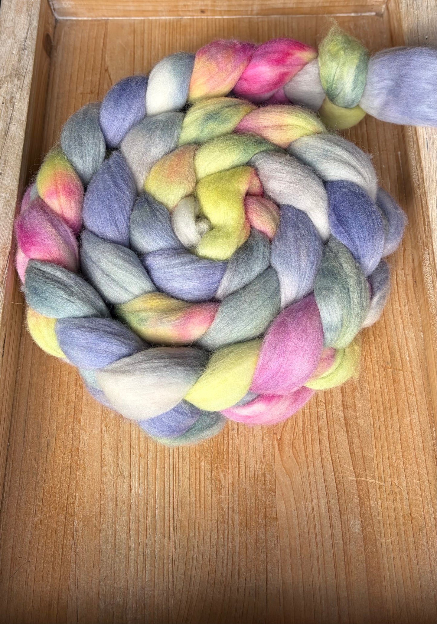 Untreated Merino Wool - 22 Micron - One of a Kind Batch - 100 grams of Spinning Fibre - Hand Dyed Combed Top