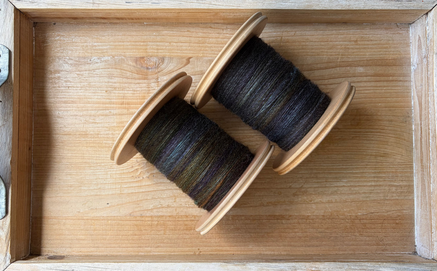 Hand Spun Yarn - 70% BFL/30% Tussah Silk