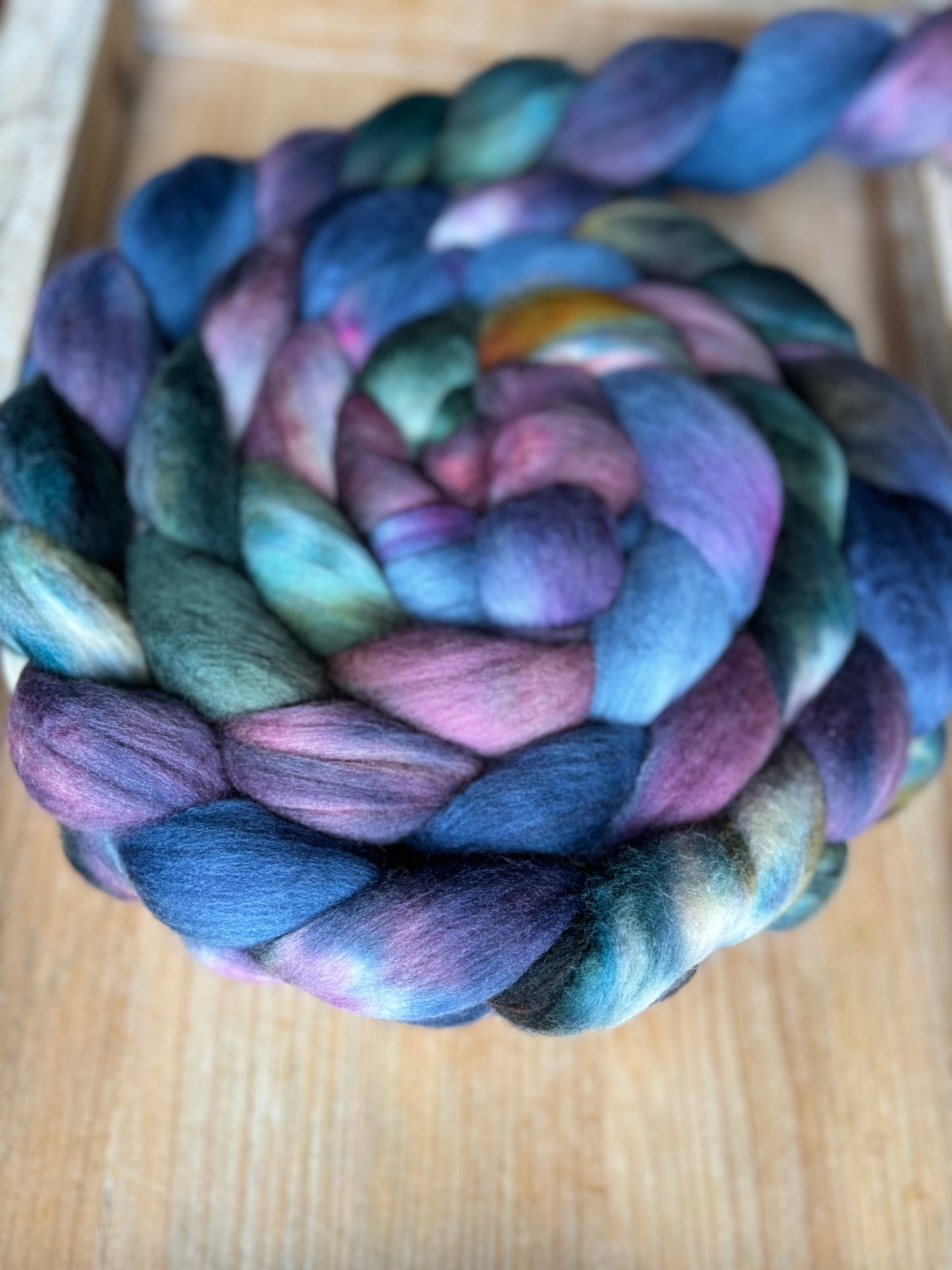 One of a Kind Batch - 100 grams of Spinning Fibre - Untreated Merino Wool 22 Micron - Hand Dyed Combed Top