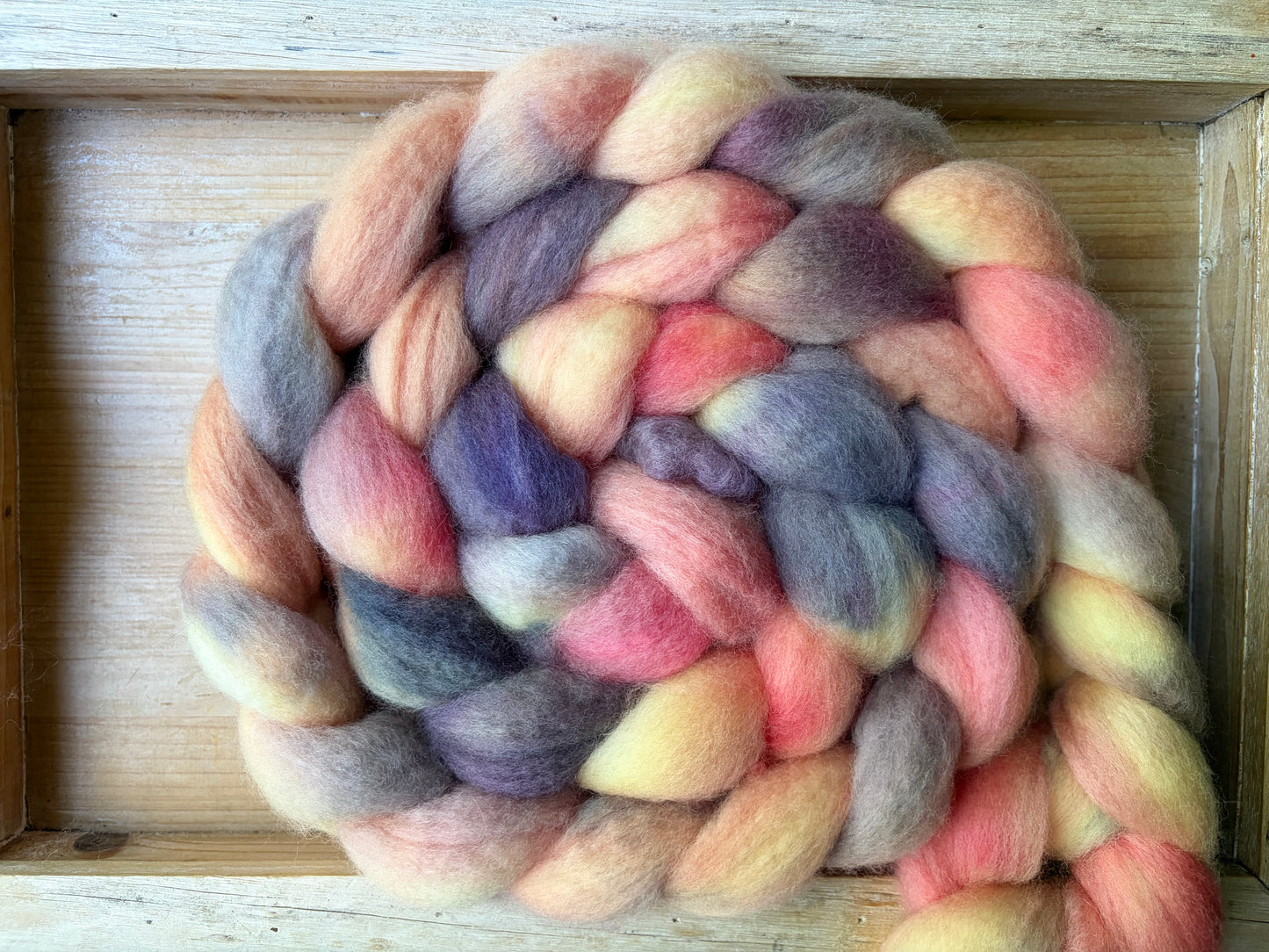 Bluefaced Leicester Wool - 26 Micron - One of a Kind Batch - 100 grams of Spinning Fibre - Hand Dyed Combed Top