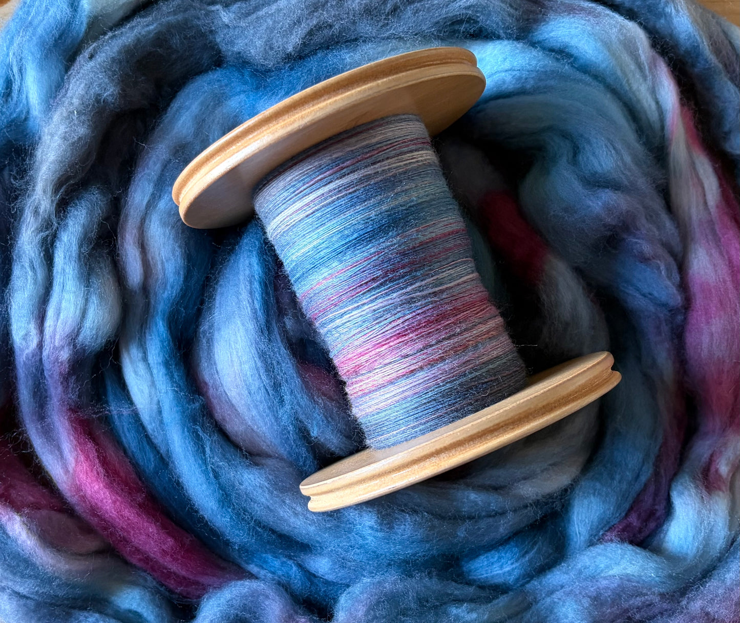Hand Spun Yarn - 70% SWM/ 20% Nylon/ 10% Cashmere - Sweater Quantity