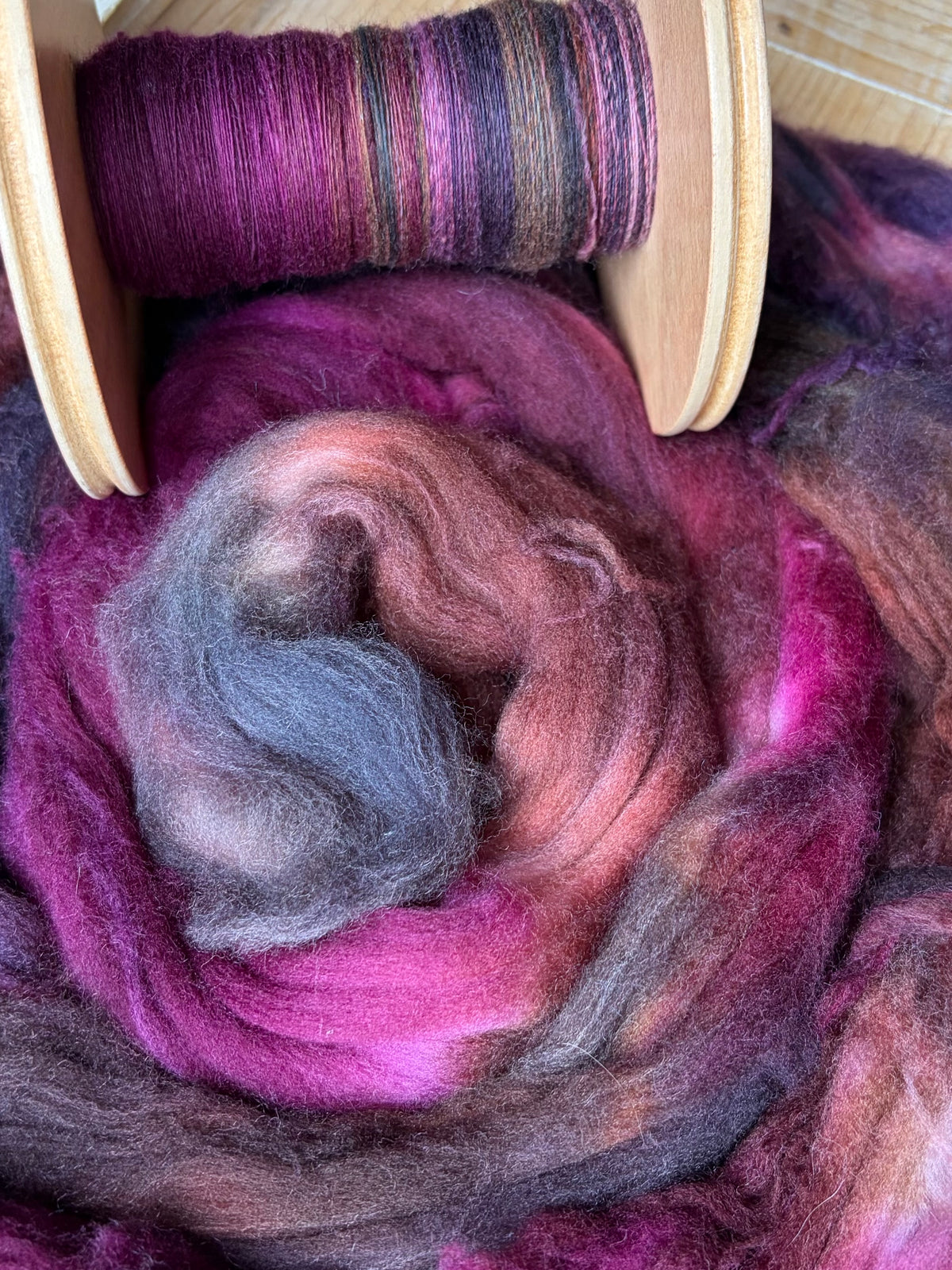 Hand Spun Yarn - 80% Superwash Merino and 20% Nylon Wool