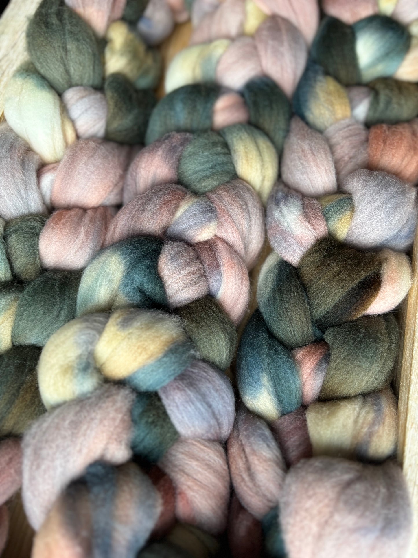 One of a Kind Batch - 100 grams of Spinning Fibre - 100% Targhee - 23 Micron - Hand Dyed Combed Top