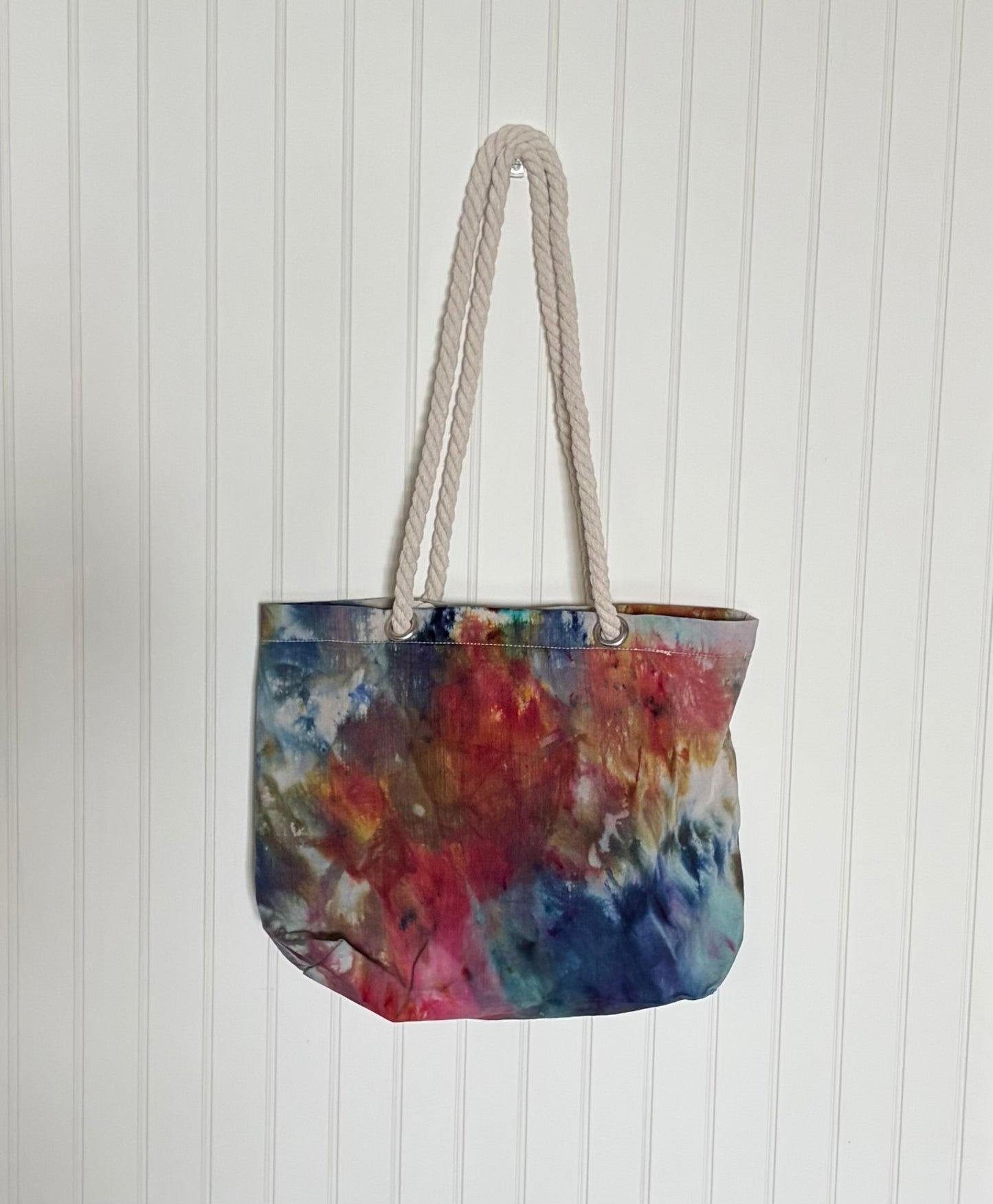 Ice Dyed Cotton Tote Bag