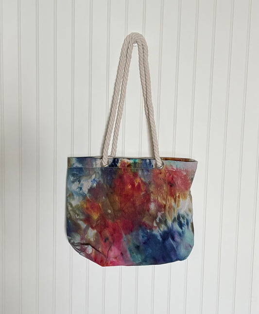 Ice Dyed Cotton Tote Bag