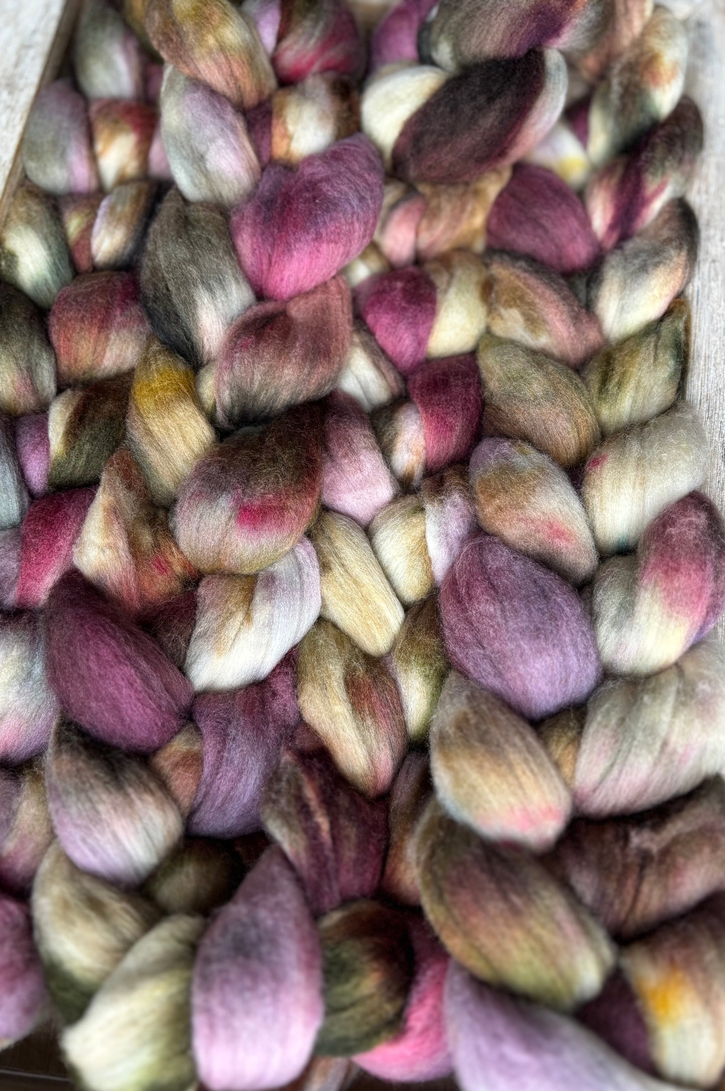 One of a Kind Batch - 100 grams of Spinning Fibre - Untreated Merino Wool 22 Micron - Hand Dyed Combed Top