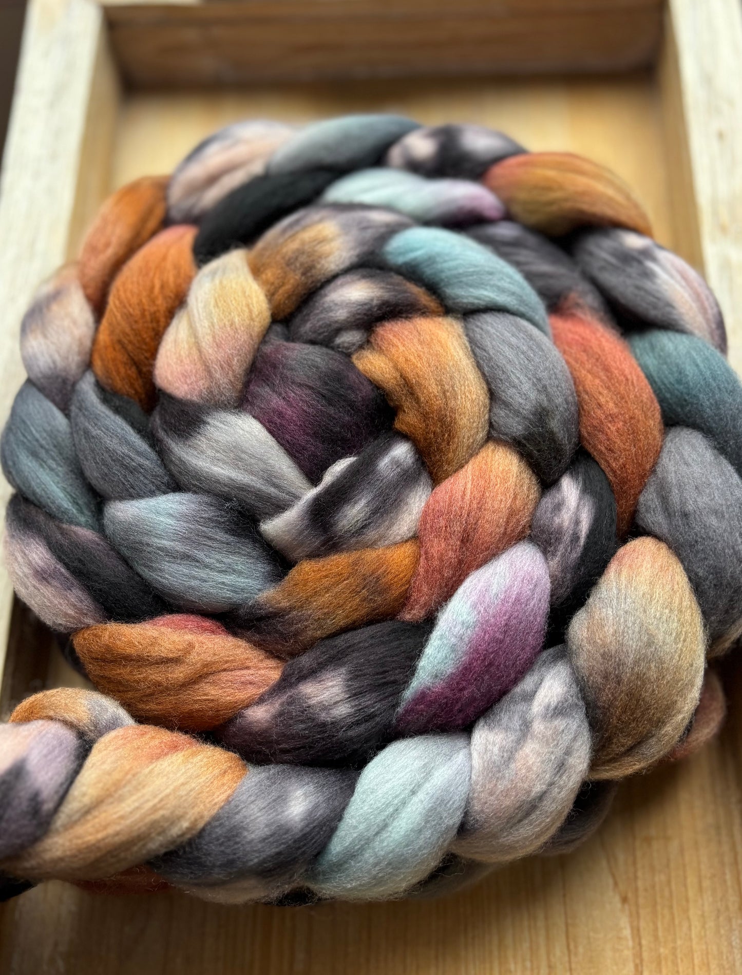 One of a Kind Batch - 100 grams of Spinning Fibre - Untreated Merino Wool 22 Micron - Hand Dyed Combed Top