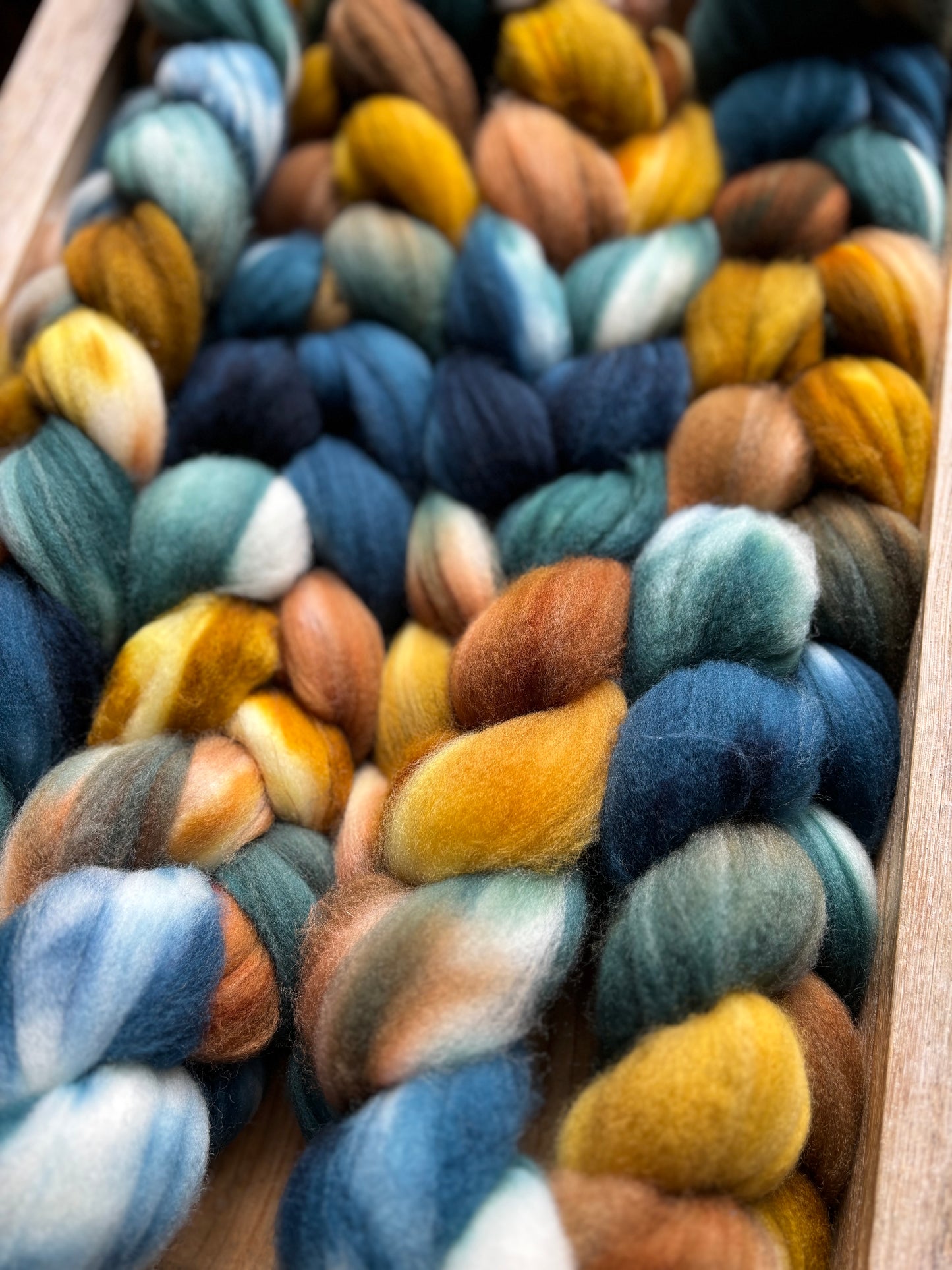 One of a Kind Batch - 100 grams of Spinning Fibre - Superwash Merino Wool 22 Micron - Hand Dyed Combed Top