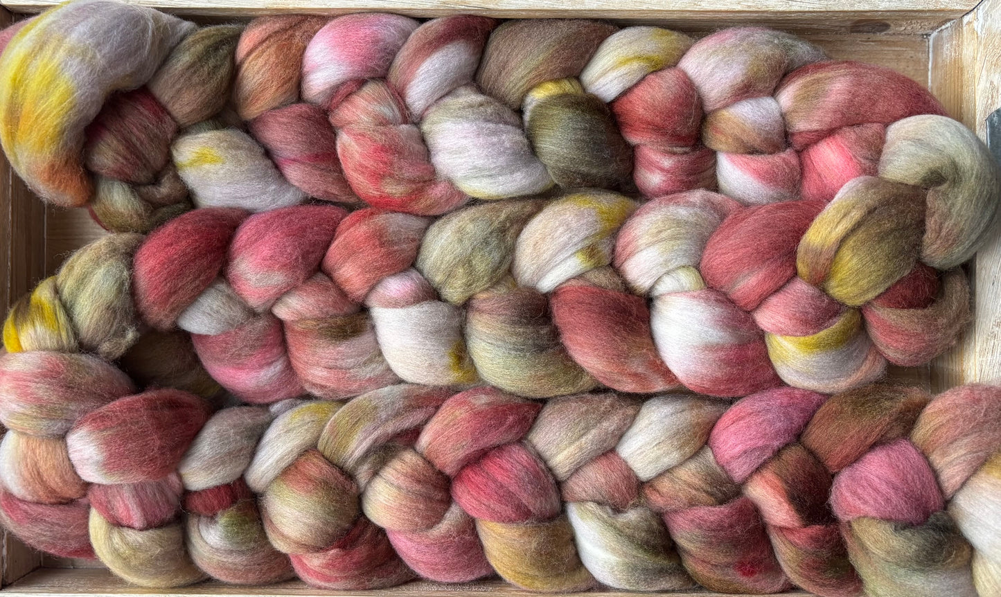 One of a Kind Batch - 100 grams of Spinning Fibre - Untreated Merino Wool 22 Micron - Hand Dyed Combed Top