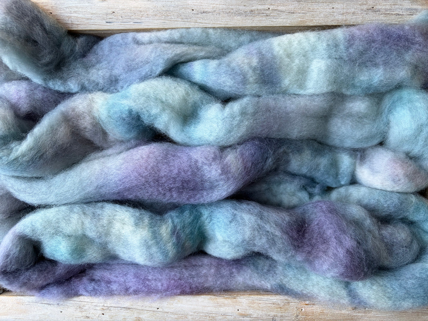 Bluefaced Leicester Wool - 26 Micron - One of a Kind Batch - 100 grams of Spinning Fibre - Hand Dyed Combed Top