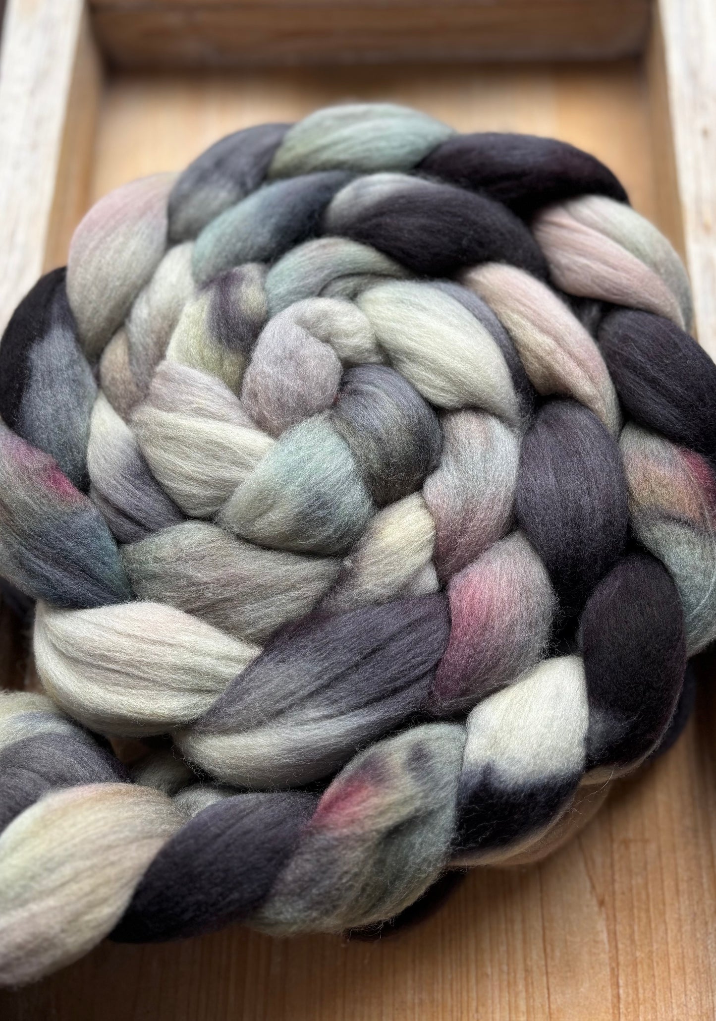 One of a Kind Batch - 100 grams of Spinning Fibre - Untreated Merino Wool 22 Micron - Hand Dyed Combed Top