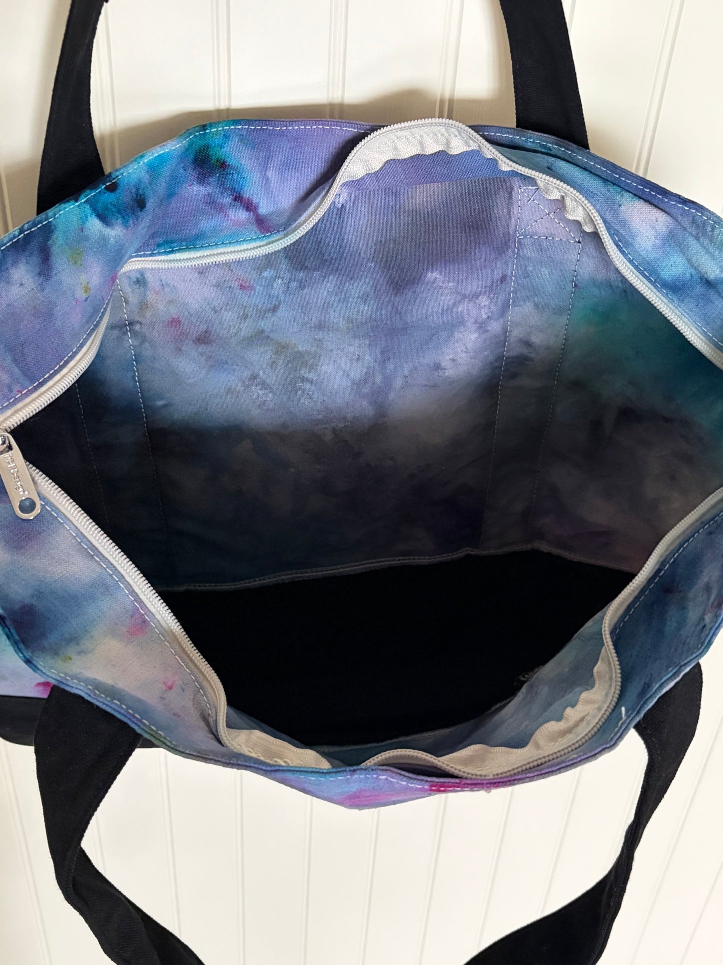 Ice Dyed Cotton Tote Bag