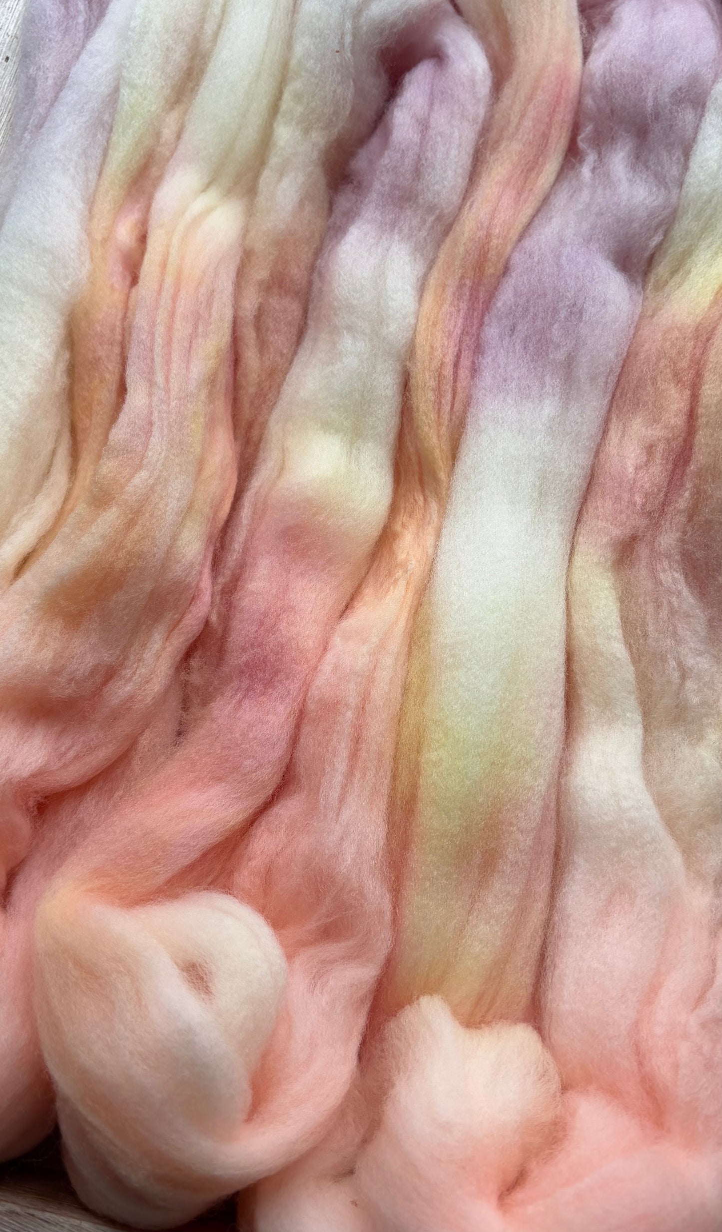 100% Superwash Merino Wool - 22 Micron - One of a Kind Batch - 100 grams of Spinning Fibre - Hand Dyed Combed Top